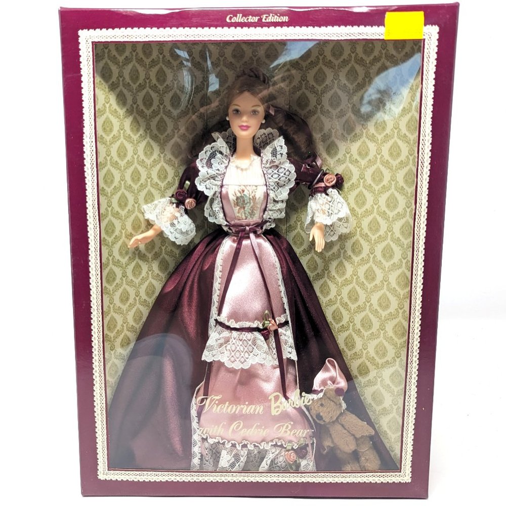 NIB Vintage Victorian Barbie with Cedric Bear Mattel 1999 Collector's Doll